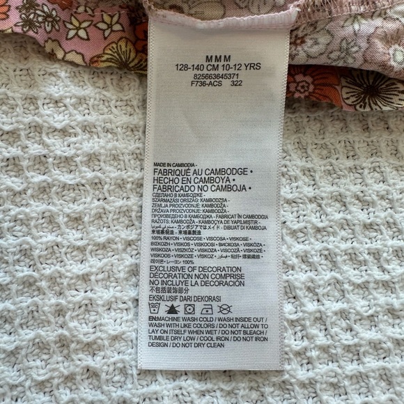 Levi’s Floral Woven Flowy Pullover long sleeve shirt girls size medium Womens XS - Picture 7 of 7